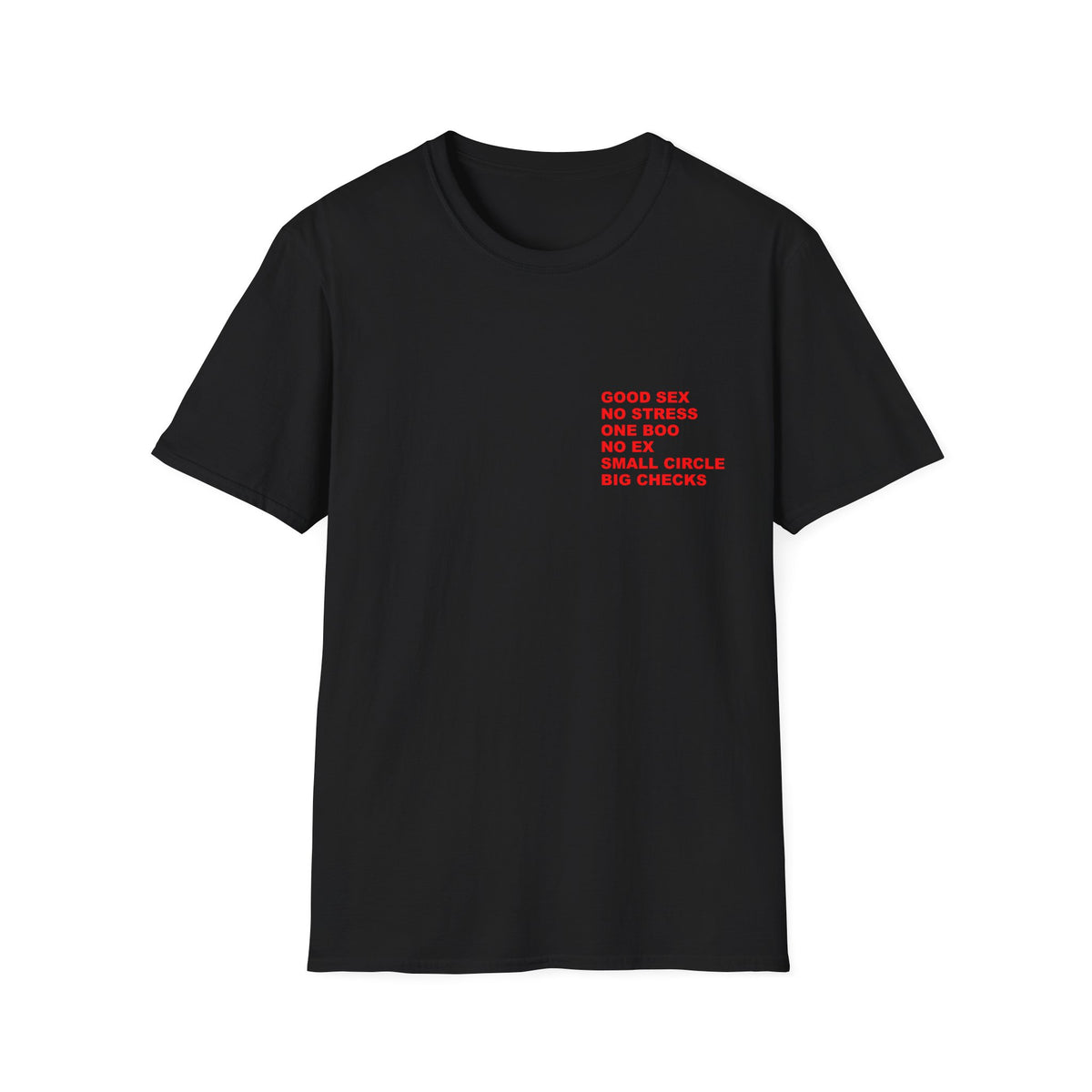 Good Sex, No Stress, One Boo, No Ex, Small Circle, Big Checks Tee