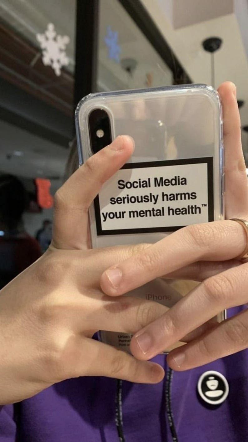 Social Media Seriously Harms Your Mental Health Phone Case