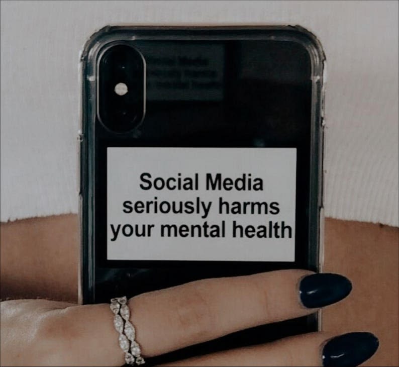 Social Media Seriously Harms Your Mental Health Phone Case